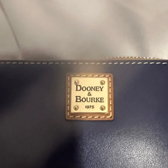 Dooney & Bourke Blue Leather Wallet with Gold Accents - Picture 2 of 14